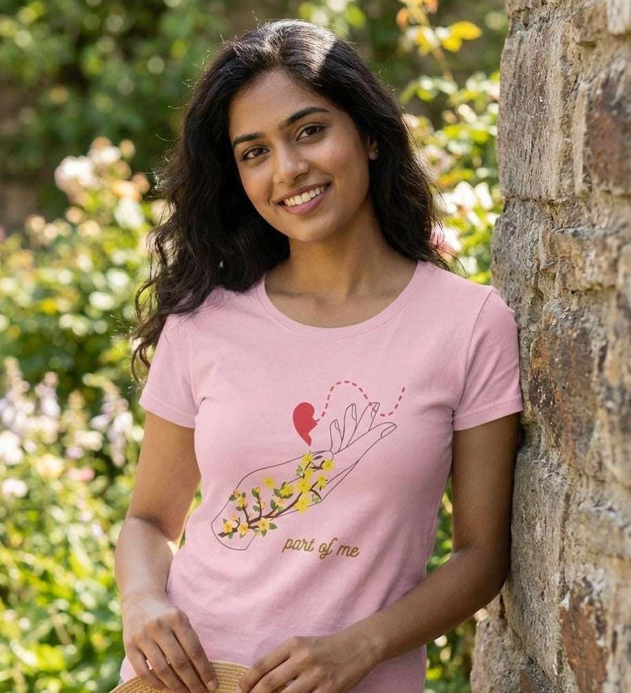 Red Heart and Yellow Flowers Print Shirt
